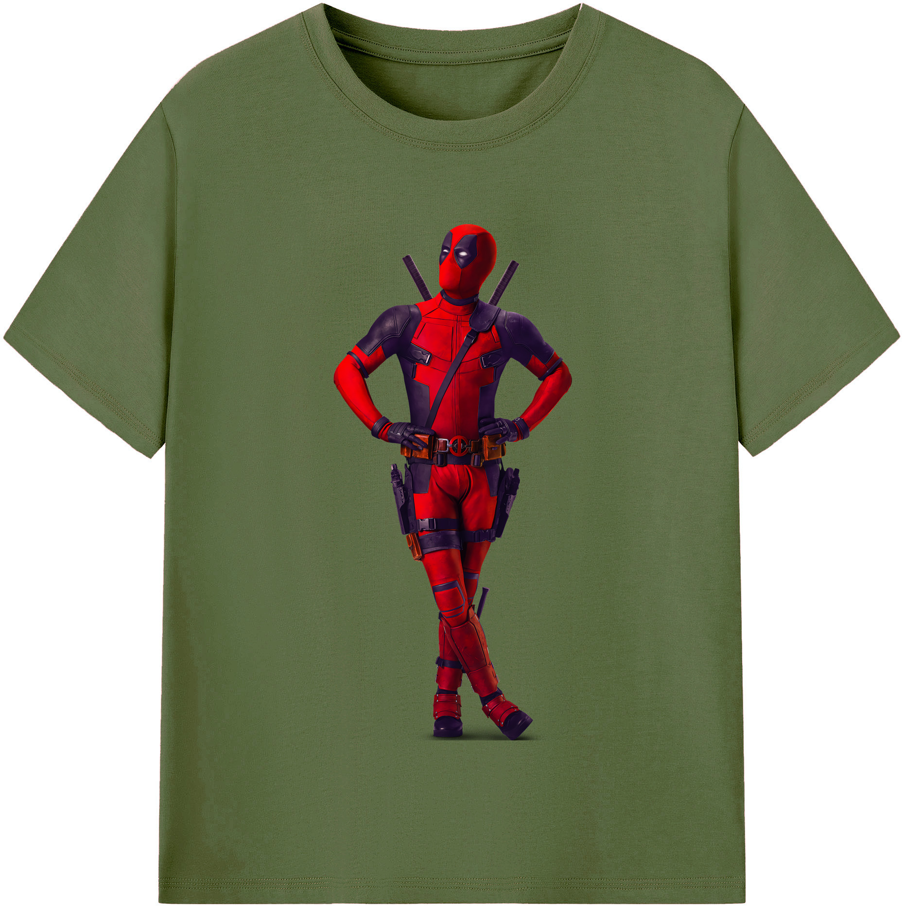 （画像用） Deadpool デッドプール 綿100％半袖Tシャツ（フロントプリント）